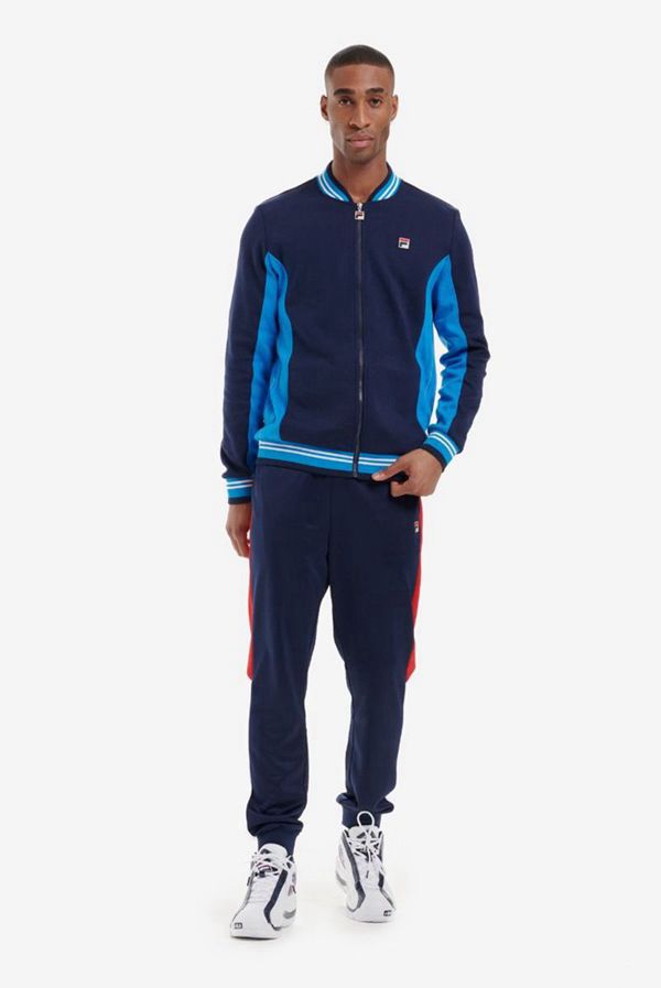 Fila Settanta Track Men's Jackets - Navy/Blue/White,NZ 502-86034